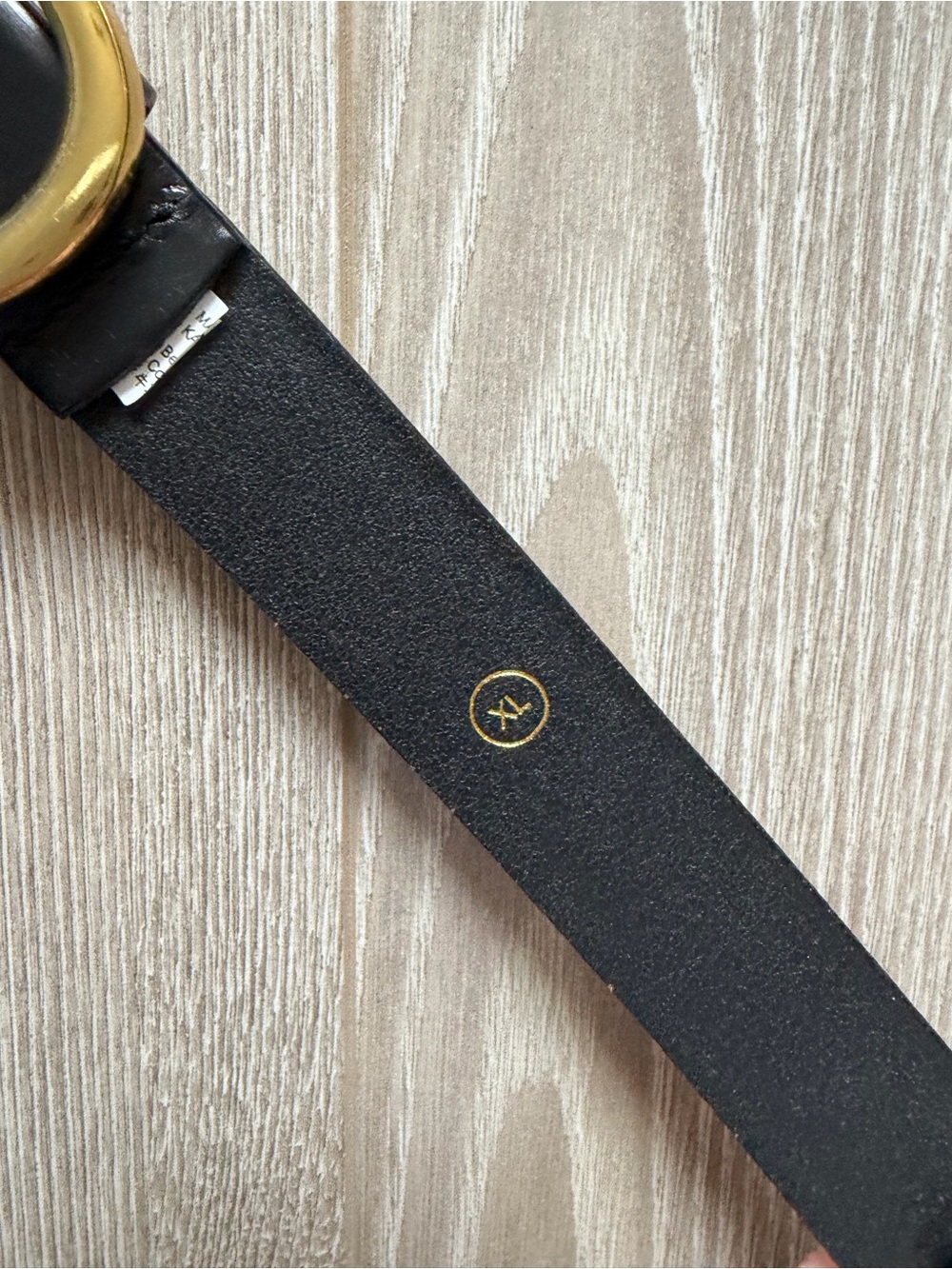 J. Crew Women’s XL Classic belt in Italian leather Black essential everyday gold - Picture 5 of 7
